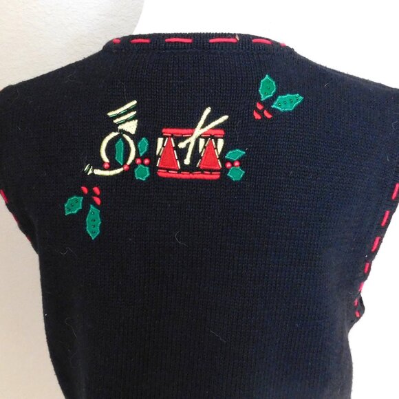 Bobbie Brooks Snowman Applique Embroidered Christmas Sweater Vest Size 8-10 M - Picture 9 of 9
